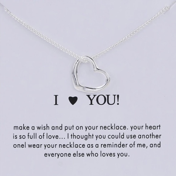 jmeyersray Jewelry - Silver Hanging Heart Necklace ❤️